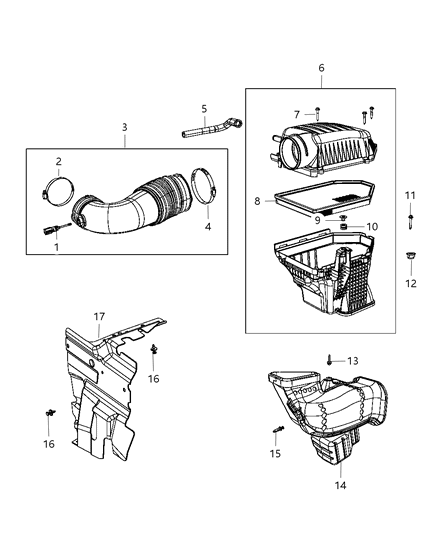 2012 Chrysler 300 Air Cleaner Diagram 3