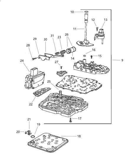 1999 Chrysler 300M Valve Body Diagram