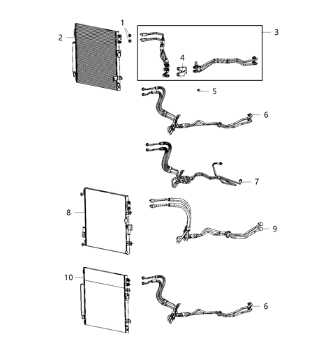 2020 Dodge Charger Transmission Oil Cooler & Lines Diagram