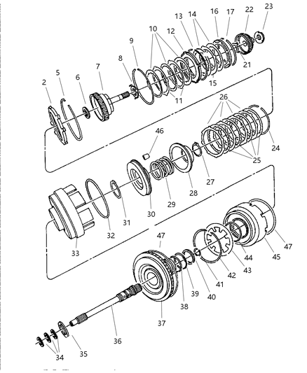 2007 Dodge Avenger Clutch & Input Shaft Diagram 2