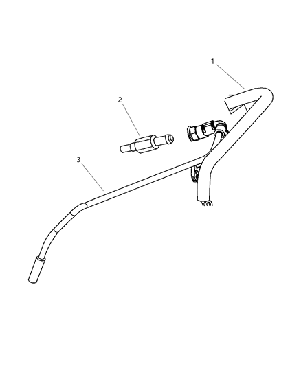 2003 Dodge Stratus Sedan Crankcase Ventilation & Vapor Harness Diagram 1