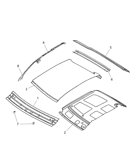 1999 Dodge Ram 1500 Roof-Roof Diagram for 55274625