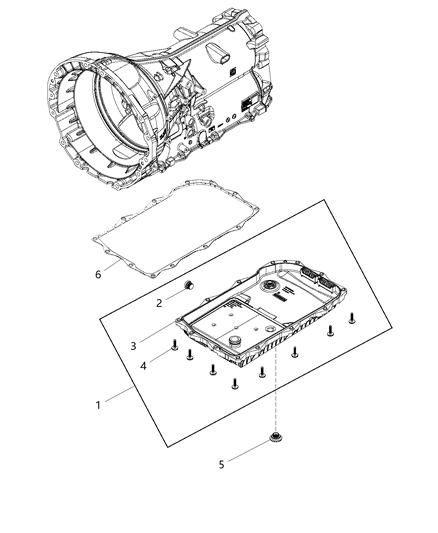 2016 Dodge Charger Oil Pan, Filter , Cover And Related Parts Diagram 2