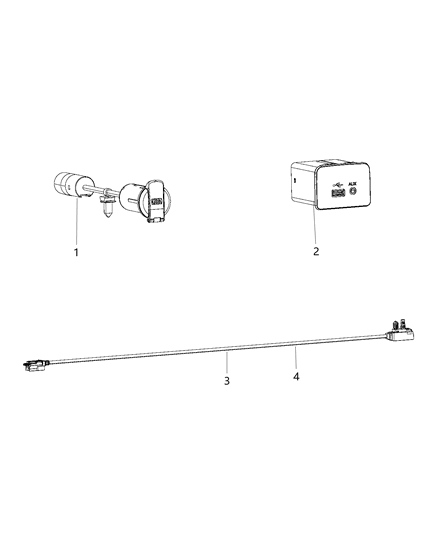 2015 Ram 3500 U Connect Media & Charging Center Diagram