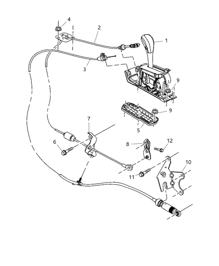 2004 Jeep Liberty Bracket-SHIFTER Diagram for 52104389AB