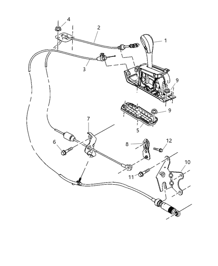 2004 Jeep Liberty Gearshift Controls Diagram 2