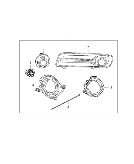 2014 Chrysler 300 Light Kit - Fog Diagram