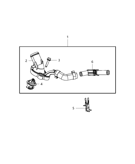 2010 Chrysler 300 Thermostat & Related Parts Diagram 2