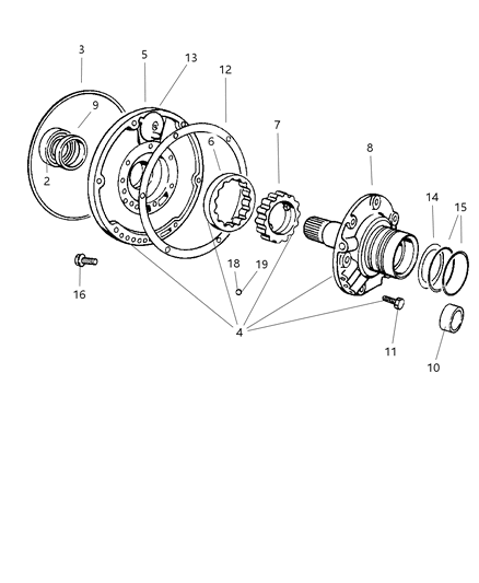 2003 Dodge Ram 3500 Pump Pkg-Transmission Diagram for 4796467AB