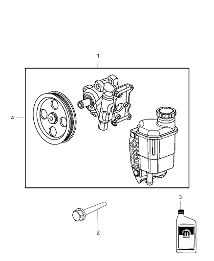 2010 Dodge Ram 1500 Power Steering Pump Diagram for 55398903AE