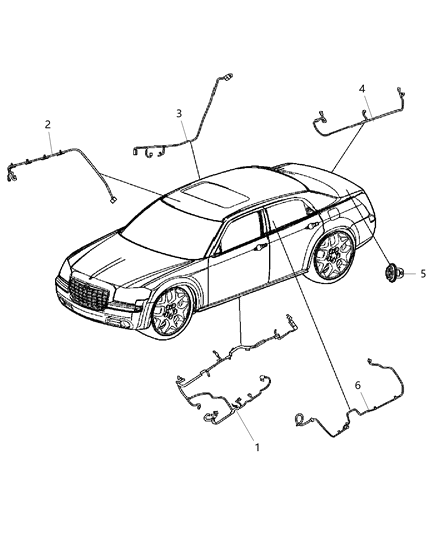 2008 Dodge Charger Antenna-AM/FM Diagram for 68234980AA