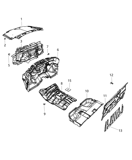 2019 Ram 2500 Pad-Dash Panel Diagram for 68363220AB