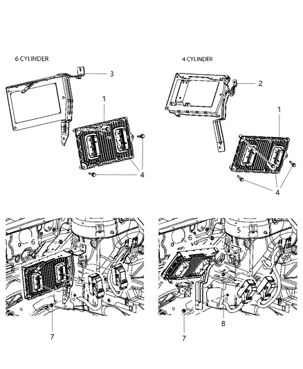 2012 Chrysler 200 Modules, Engine Compartment Diagram