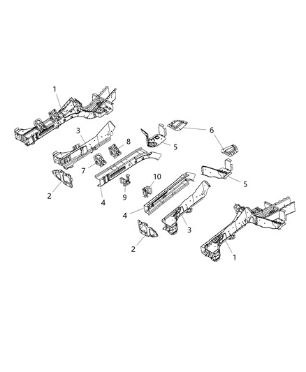 2017 Chrysler Pacifica Weld Nut Diagram for 6511318AA