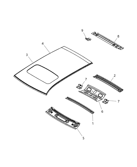 2014 Jeep Compass Roof Panel Diagram