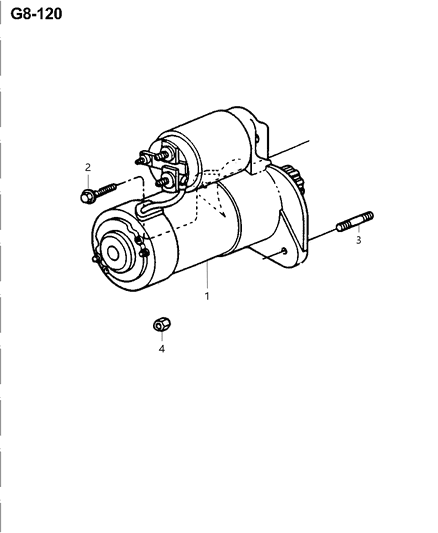 1997 Jeep Grand Cherokee Starter & Mounting Diagram 2