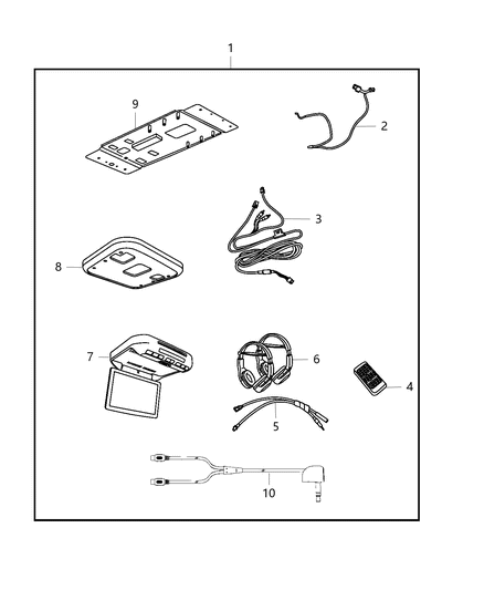 2014 Dodge Journey Dvd-Overhead Diagram for 68189009AA