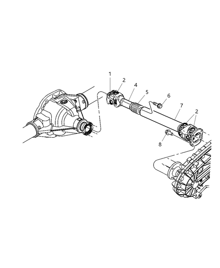 2007 Dodge Ram 3500 Front Drive Shaft Diagram for 52123202AA