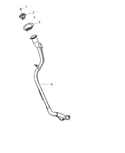 2007 Chrysler PT Cruiser Fuel Filler Tube Diagram