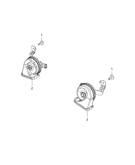 2021 Jeep Gladiator Horns Diagram