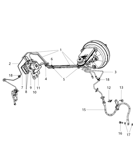 2008 Dodge Avenger Anti-Lock Brake System Module Diagram for 68028342AA