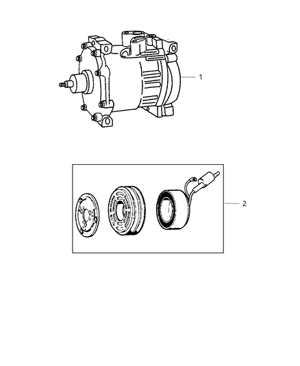 2000 Dodge Durango COMPRES0R-Air Conditioning Diagram for 55055802AE