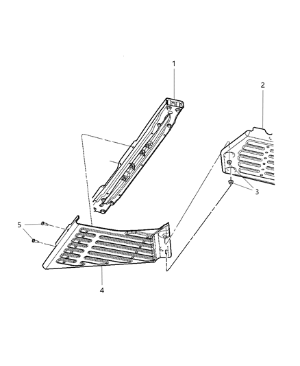 2007 Jeep Commander Skid Plates & Mounting Diagram 1