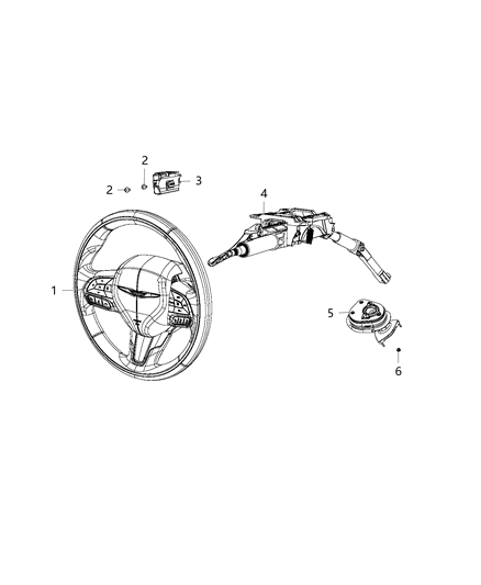 2018 Chrysler Pacifica Module, Steering Lock Diagram