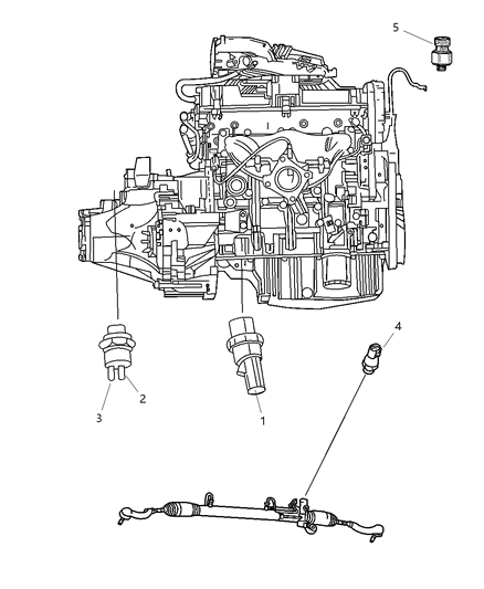 2003 Dodge Neon Switches - Power Train Diagram