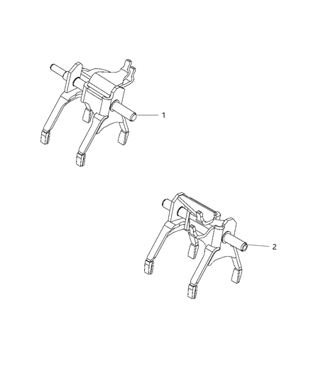 2013 Dodge Dart Shift Forks & Rails Diagram