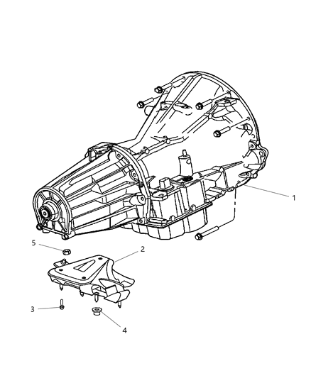 2007 Dodge Ram 1500 Mount, Transmission Diagram 2