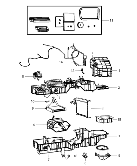 2008 Dodge Ram 4500 Seal Kit-A/C And Heater Unit Diagram for 68004231AB