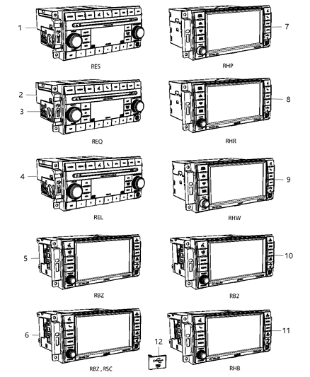 2012 Jeep Liberty Radio-Multi Media Diagram for 5091198AA