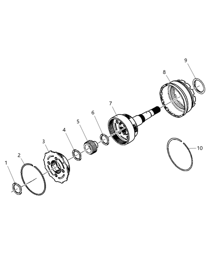 2007 Jeep Wrangler Input / Reverse Planetary Diagram