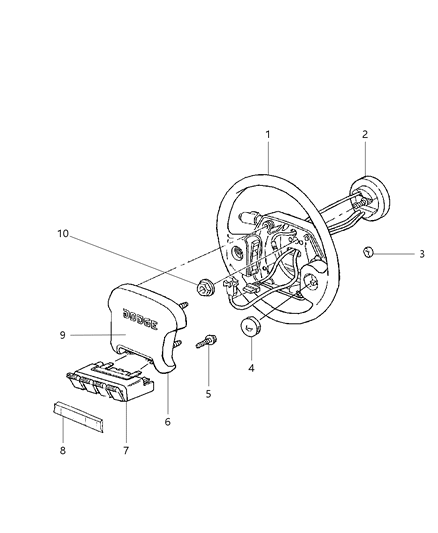 1997 Dodge Ram 1500 Trim Bar Diagram for 52078278