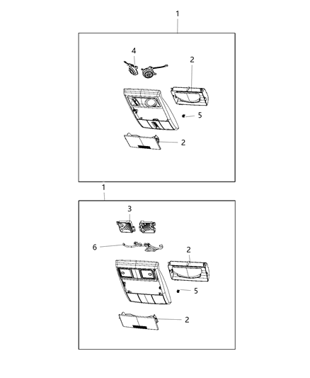 2018 Dodge Journey Overhead Console Diagram