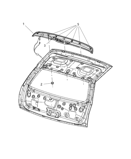 2005 Chrysler 300 Spoiler-Rear Air Dam Diagram for 1AK18TZZAA