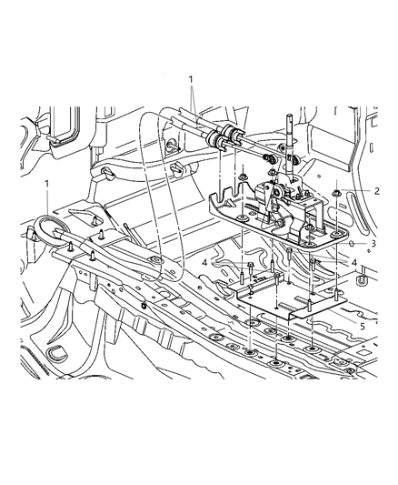 2007 Chrysler Sebring Gearshift Control Diagram 2