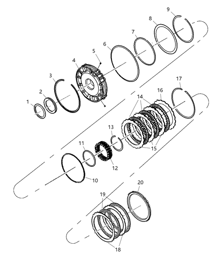 2000 Dodge Durango 2 & 4 Clutch Retainer Diagram