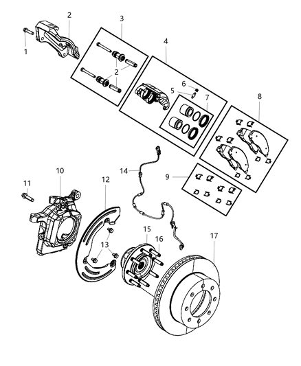 2016 Ram 2500 Front Brakes Diagram