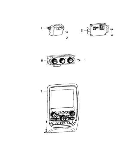 2017 Dodge Durango Switches - Heater & A/C Diagram