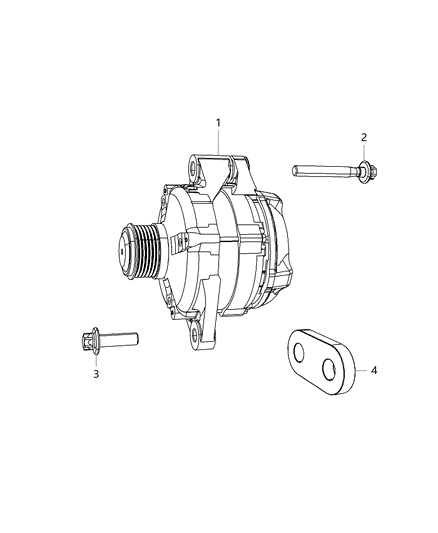 2014 Dodge Journey Generator/Alternator & Related Parts Diagram 1