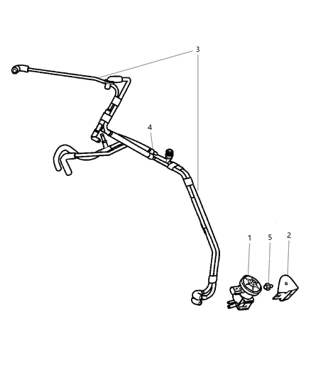 2009 Chrysler PT Cruiser Emission Control Vacuum Harness Diagram 2