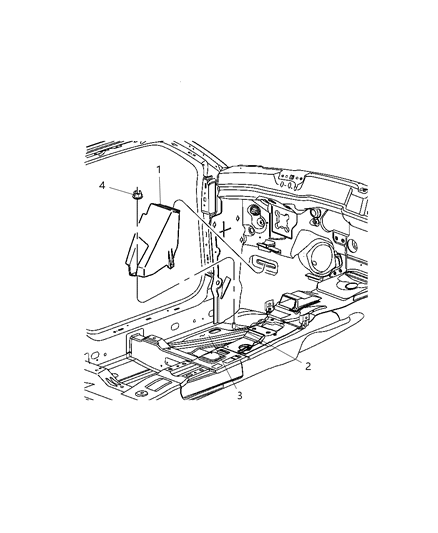 2008 Chrysler 300 Footrest Diagram