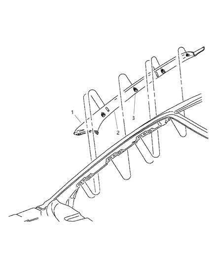 1999 Dodge Neon A-Pillar Diagram