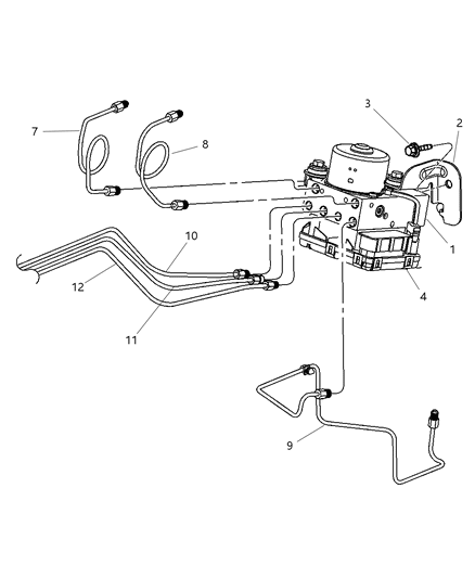 2004 Chrysler PT Cruiser Anti-Lock Brake Control Diagram