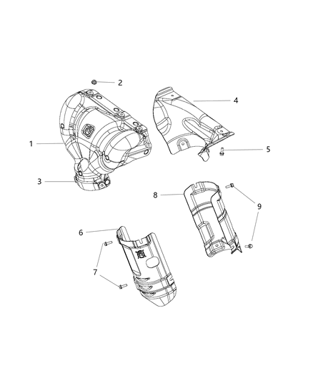 2015 Chrysler 200 Heat Shields Exhaust Diagram