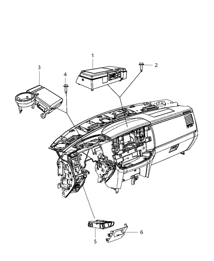 2012 Ram 5500 Modules Instrument Panel Diagram