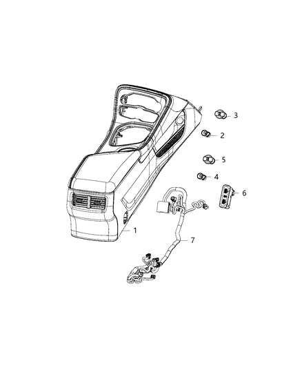 2019 Dodge Challenger Wiring, Center Console Diagram