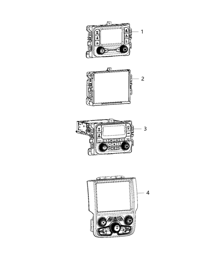 2017 Ram 1500 Radios & Center Stack Diagram